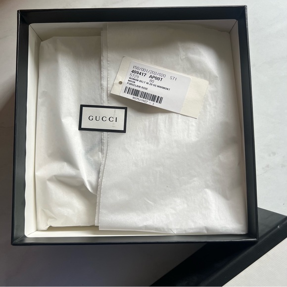 *SOLD* Gucci Thin Belt with Double G Buckle in Porcelain Rose - Picture 11 of 11